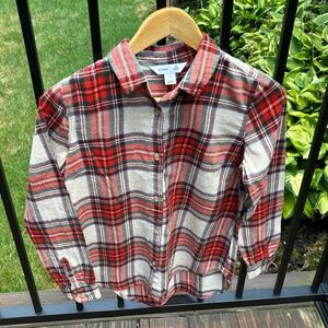 Ladies Old Navy Plaid Flannel Button Down - size XS